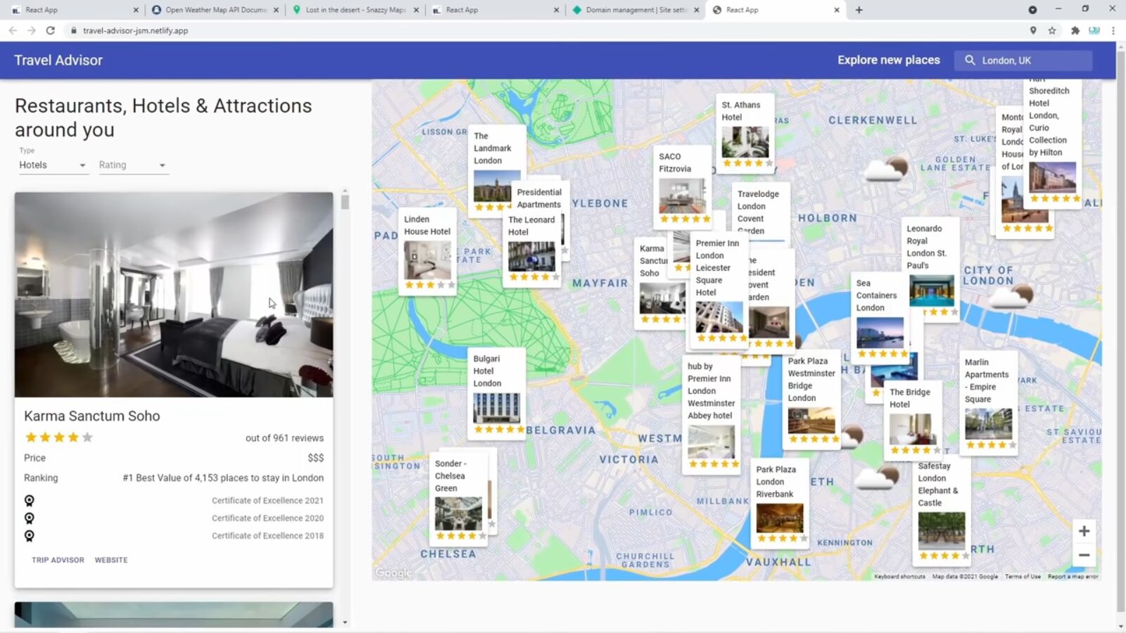 Travel Advisor Project